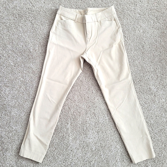 Old Navy Pants - Woman's Beige Old Navy Pixie Mid-Rise Ankle Pant
